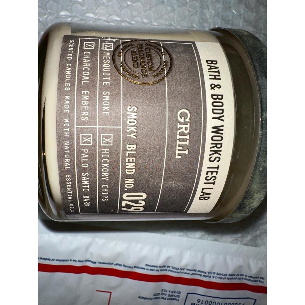 Bath and Body‎ Works Test Lab Grill Smoky Blend No 029 3-Wick Candle 14.5oz Rare - Picture 1 of 8